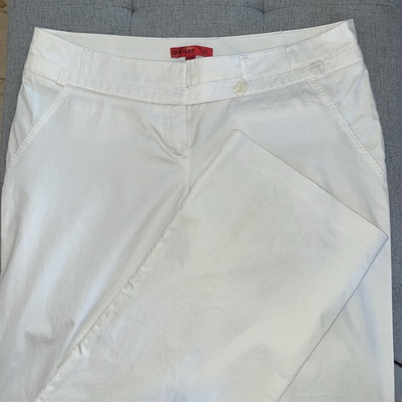 White Casual Straight Leg Trouser Pants - Picture 7 of 9